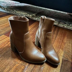 Brown Leather Ankle Boots